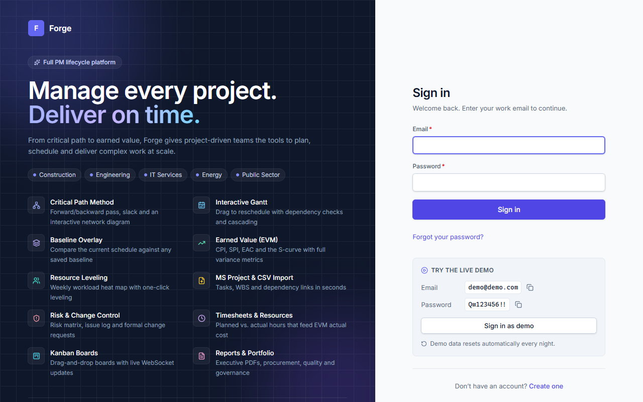 Screenshot of Forge